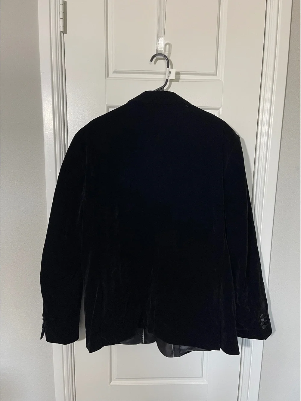Suit for Men Size XXL Black Velvet Notch Lapel 2 Pieces M60